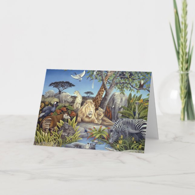 Gelassen gibt es Weltfrieden Feiertagskarte (Vorderseite)