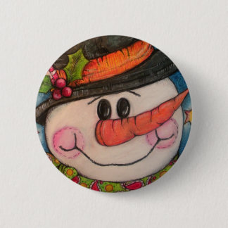 Gelassen ihm schneien - eisiger Snowman Button