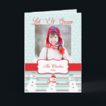 Gelassen ihm schneien | Feiertags-Foto-Gruß-Karte Feiertagskarte<br><div class="desc">Senden Sie Ihre Weihnachtsgrüße 2014 zu Ihren Freunden und zu Familie unter Verwendung dieses wunderlichen, Spaßfeiertags-Grußkarte aus. Lassen Sie sie schneien! Die niedlichen Snowmen und die weiche Schneeflocke entwerfen Anzeige eine Touch von whimsy zu Ihrer völlig personalisierten WeihnachtsFoto-Gruß-Karte. Addieren Sie Ihr eigenes Foto und Mitteilung und Text auf der Front...</div>