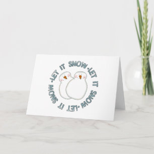 Gelassen ihm schneien Feiertags-T-Shirts und Feiertagskarte