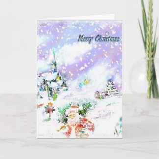 Gelassen ihm schneien feiertagskarte