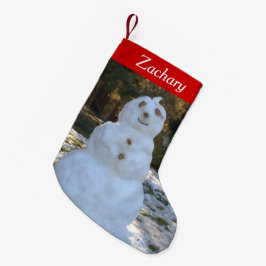 Gelassen ihm schneien personalisierte kleiner weihnachtsstrumpf