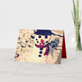 Gelassen ihm schneien Snowman-Feiertags-Karte Feiertagskarte