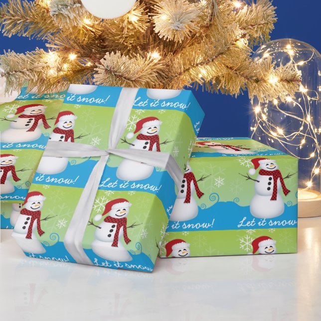 Gelassen ihm schneien! Snowman-tragende Geschenkpapier (Feiertage)