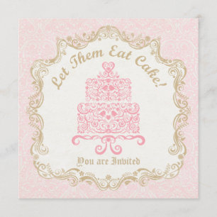 Gelassen ihnen essen Sie Kuchen-Einladung Einladung