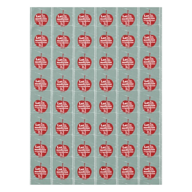 Gelassen Lebensmittel durch Arzneimittel Hippokrat Tischdecke (Vorderseite)