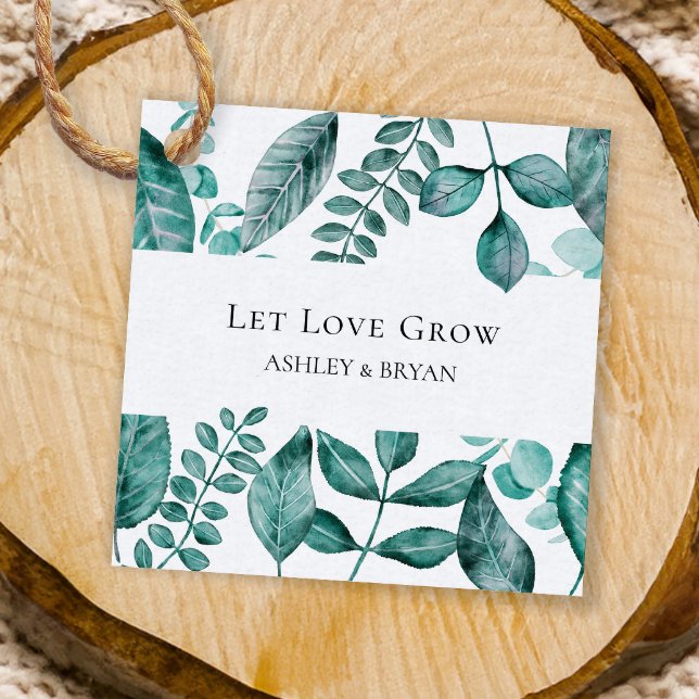 Gelassen Liebe Grow Elegante Aquamarine Hochzeit Geschenkanhänger (Von Creator hochgeladen)