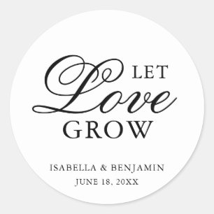 Gelassen Liebe Grow Elegante Typografie Gastgesche Runder Aufkleber