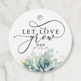 Gelassen Liebe Grow Gold Greenery Elegante Hochzei Geschenkanhänger
