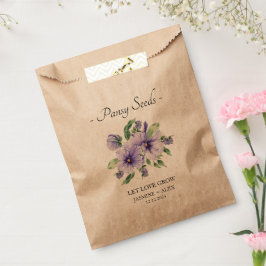 Gelassen Liebe Grow l Pansy Seeds Hochzeit Geschenktütchen
