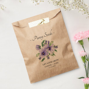 Gelassen Liebe Grow l Pansy Seeds Hochzeit Geschenktütchen