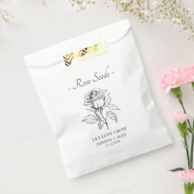 Gelassen Liebe Grow l Rose Seeds Hochzeit Geschenktütchen (Versiegelt)