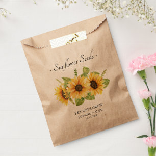 Gelassen Liebe Grow l Sunflower Seeds Gastgeschenk Geschenktütchen