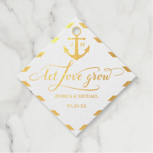 Gelassen Liebe Grow Stripes Gold Anker Nautische H Geschenkanhänger