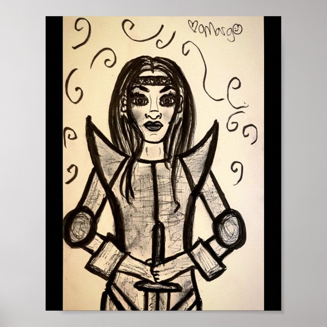 Gelassen Liebe sei deine Rüstung Poster (Vorne)