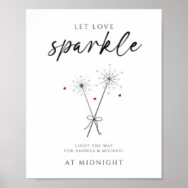 Gelassen Liebe Sparkle - Sparkler Sendoff Lässig H Poster