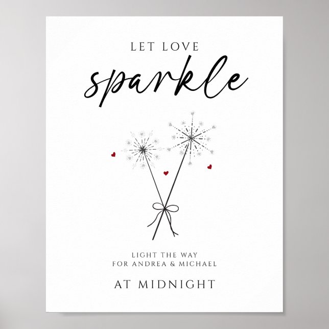 Gelassen Liebe Sparkle - Sparkler Sendoff Lässig H Poster (Vorne)