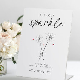 Gelassen Liebe Sparkle - Sparkler Sendoff Lässig H Sockelschild