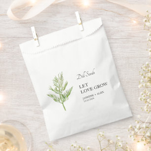 Gelassen Liebe wachsen Dill Seed Gastgeschenk Ho Geschenktütchen
