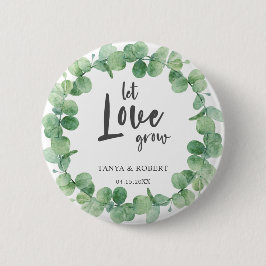 Gelassen Liebe wachsen Eukalyptus Wreath Sage Gree Button
