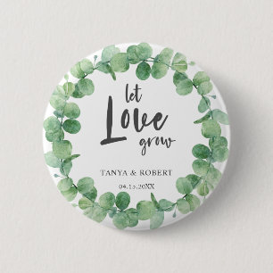 Gelassen Liebe wachsen Eukalyptus Wreath Sage Gree Button