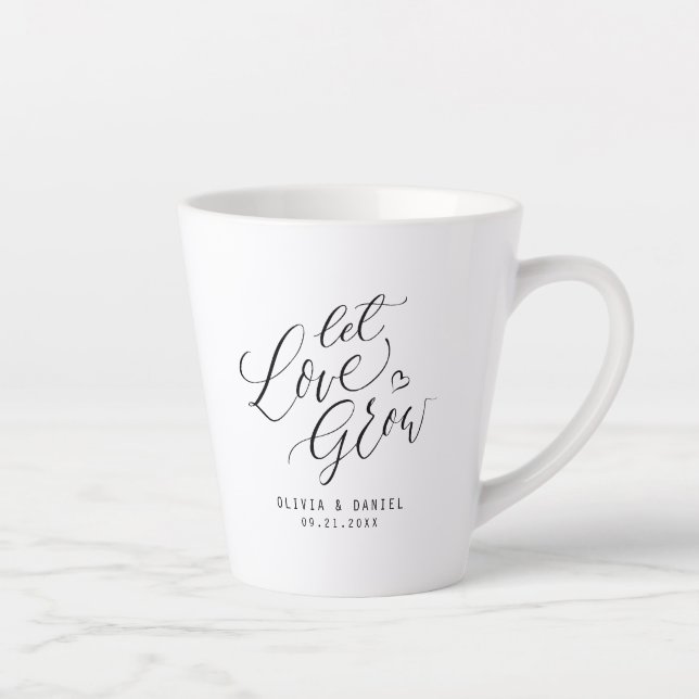 "Gelassen Liebe wachsen" moderne kalligraphische G Milchtasse (Rechts)