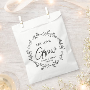 gelassen Liebe wachsen schwarz-weiß botanischen Ho Geschenktütchen