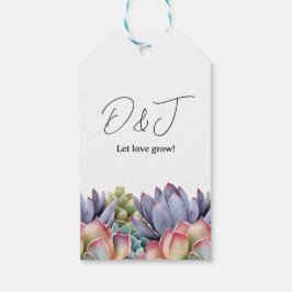 "Gelassen Liebe wachsen" Sukkulente Hochzeitstiftm Geschenkanhänger