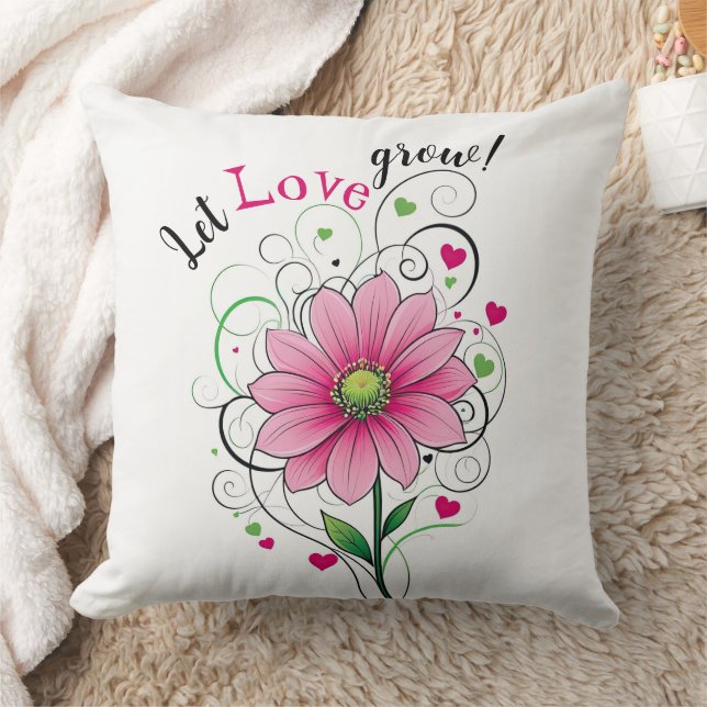 Gelassen Liebe wächst Kissen (Decke)