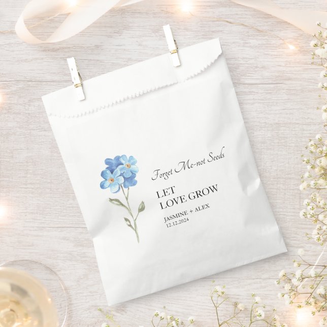 Gelassen Liebe wächst Vergessen Sie mir nicht Seed Geschenktütchen (Ausgeschnitten)