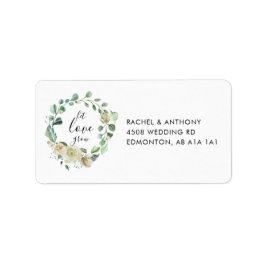 Gelassen Liebe wird maßgeschneiderte Blumenhochzei Adressaufkleber