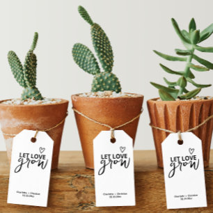 Gelassen Liebe wird Minimalistisch Hochzeit Geschenkanhänger