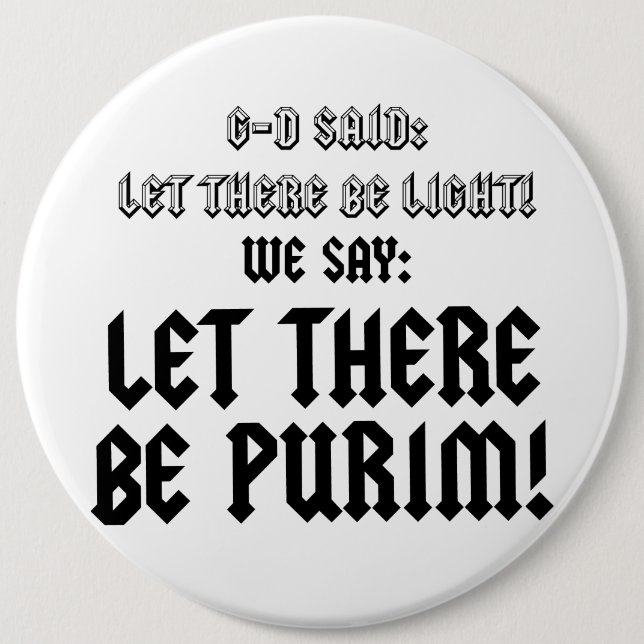 gelassen Purim Button (Vorderseite)