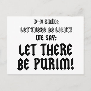 gelassen Purim Postkarte