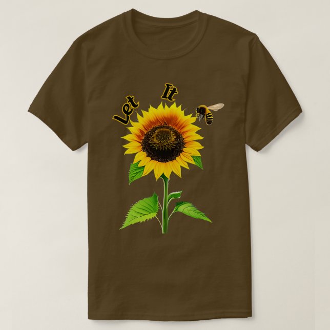Gelassen Sonnenblumendesign T-Shirt (Design vorne)
