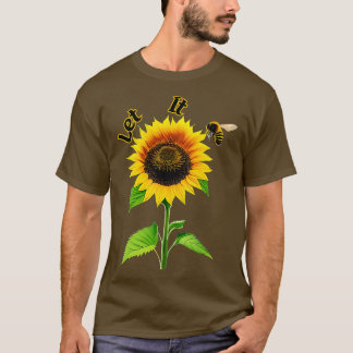 Gelassen Sonnenblumendesign T-Shirt