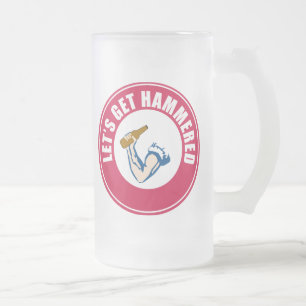 Gelassen uns erhalten Sie gehämmert Mattglas Bierglas