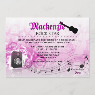 Gelassen uns erhalten Sie laute rosa Einladung