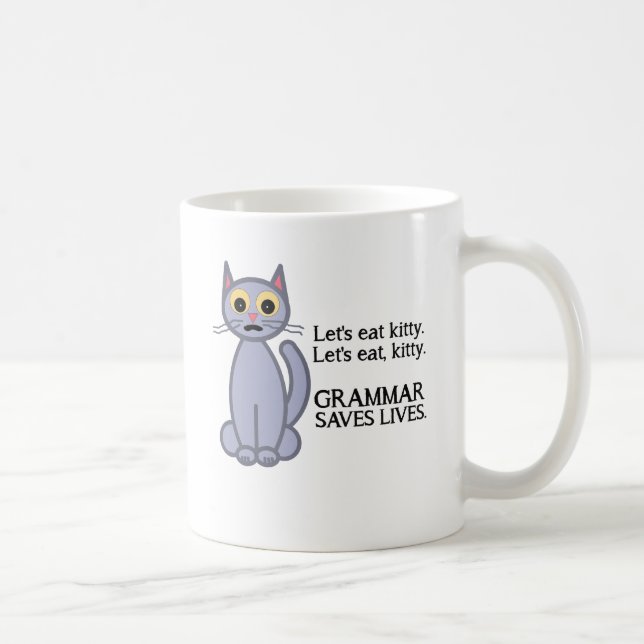 Gelassen uns essen Sie Kitty Tasse (Rechts)