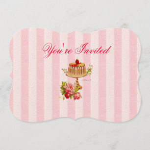 Gelassen uns essen Sie Kuchen 5" x 7" formte Einladung