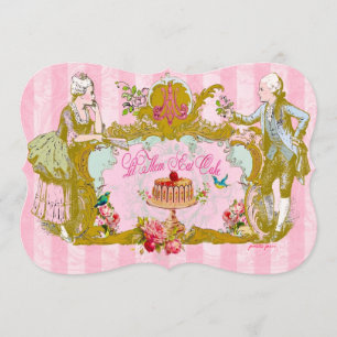 Gelassen uns essen Sie Kuchen-Party Einladungen