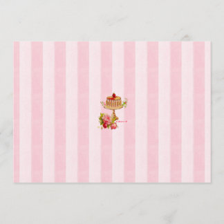 Gelassen uns essen Sie Kuchen-Party Einladungen