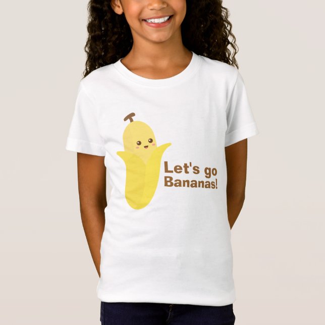 Gelassen uns gehen Bananen mit niedlicher und T-Shirt (Vorderseite)