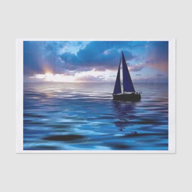 Gelassen uns gehen Sie zu segeln Seidenpapier (Vorderseite)