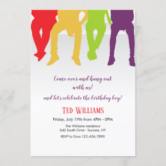 Gelassen uns hängen Sie heraus Einladung