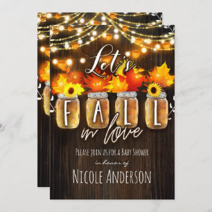 Gelassen uns in Liebe-Blätter-u. Licht-Baby-Dusche Einladung