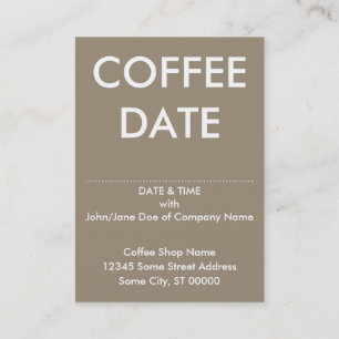 gelassen uns Kaffee (Koffeinmolekül) tun Visitenkarte