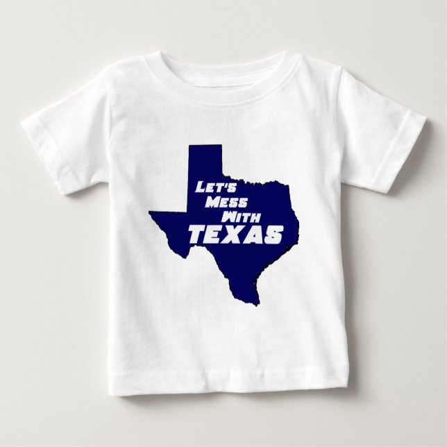 Gelassen uns mit Texas-Blau verwirren Baby T-shirt (Vorderseite)