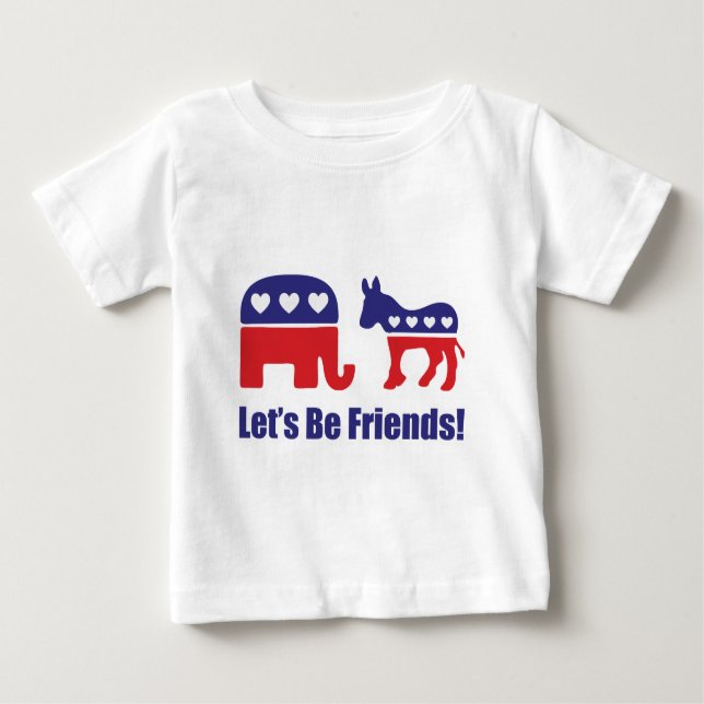 Gelassen uns seien Sie Freunde! Baby T-shirt (Vorderseite)