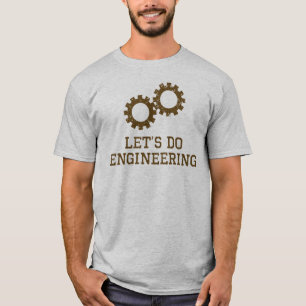 Gelassen uns Technik (braunen Entwurf) tun T-Shirt